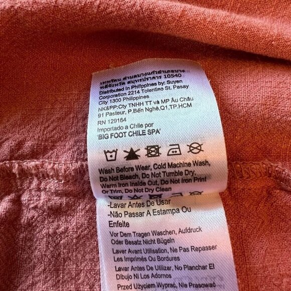 Cotton On Kids Salmon Button Front Camp Shirt Size 7 - Picture 6 of 8